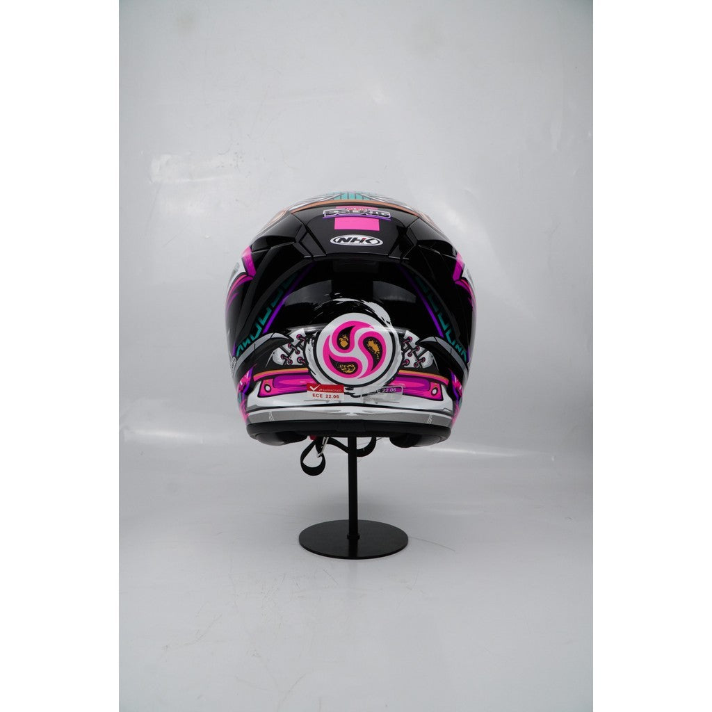 NHK HELMET S1GP S Alex Escrig #5 - Black/Pink Glossy