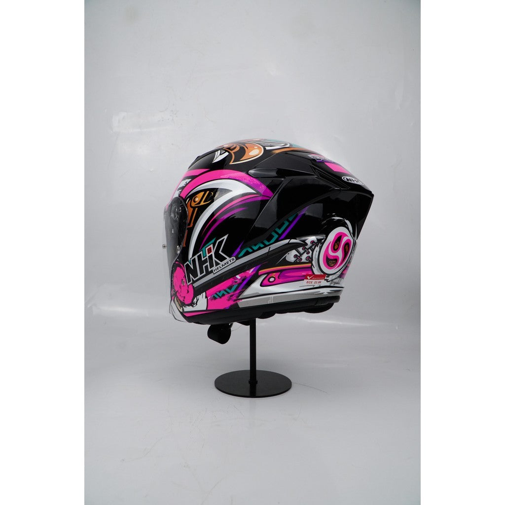 NHK HELMET S1GP S Alex Escrig #5 - Black/Pink Glossy