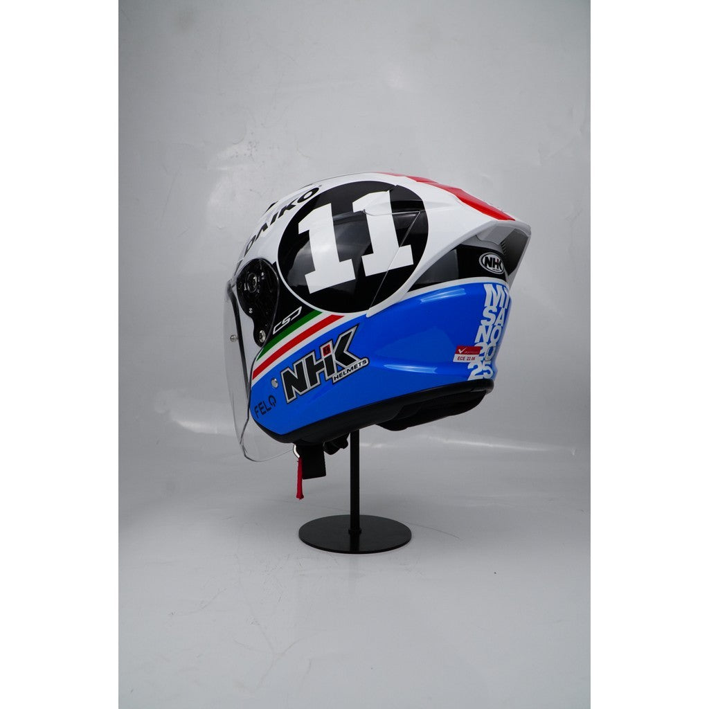 NHK HELMET S1GP S Mateo Ferrarri #2 - White Glossy