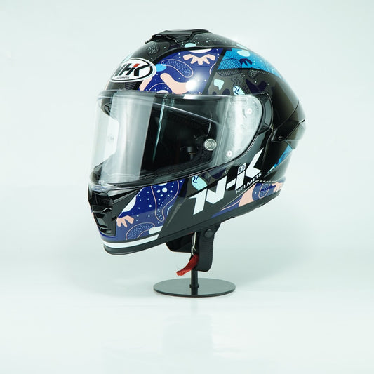 NHK Helmet K5R SV Bacteria (Black/Silver Glossy)