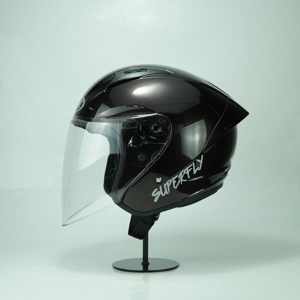 NHK Helmet R1S Solid (Crystal Dark Brown)