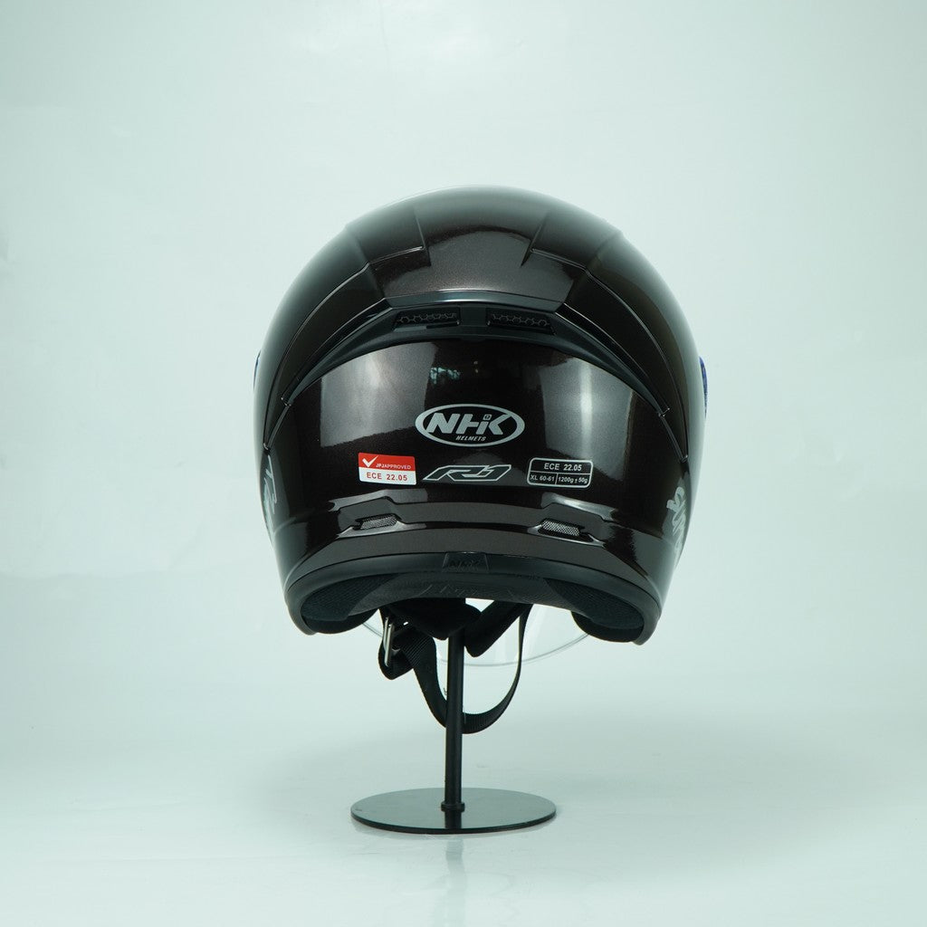 NHK Helmet R1S Solid (Crystal Dark Brown)