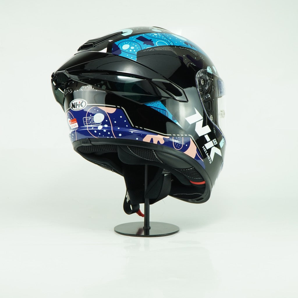 NHK Helmet K5R SV Bacteria (Black/Silver Glossy)