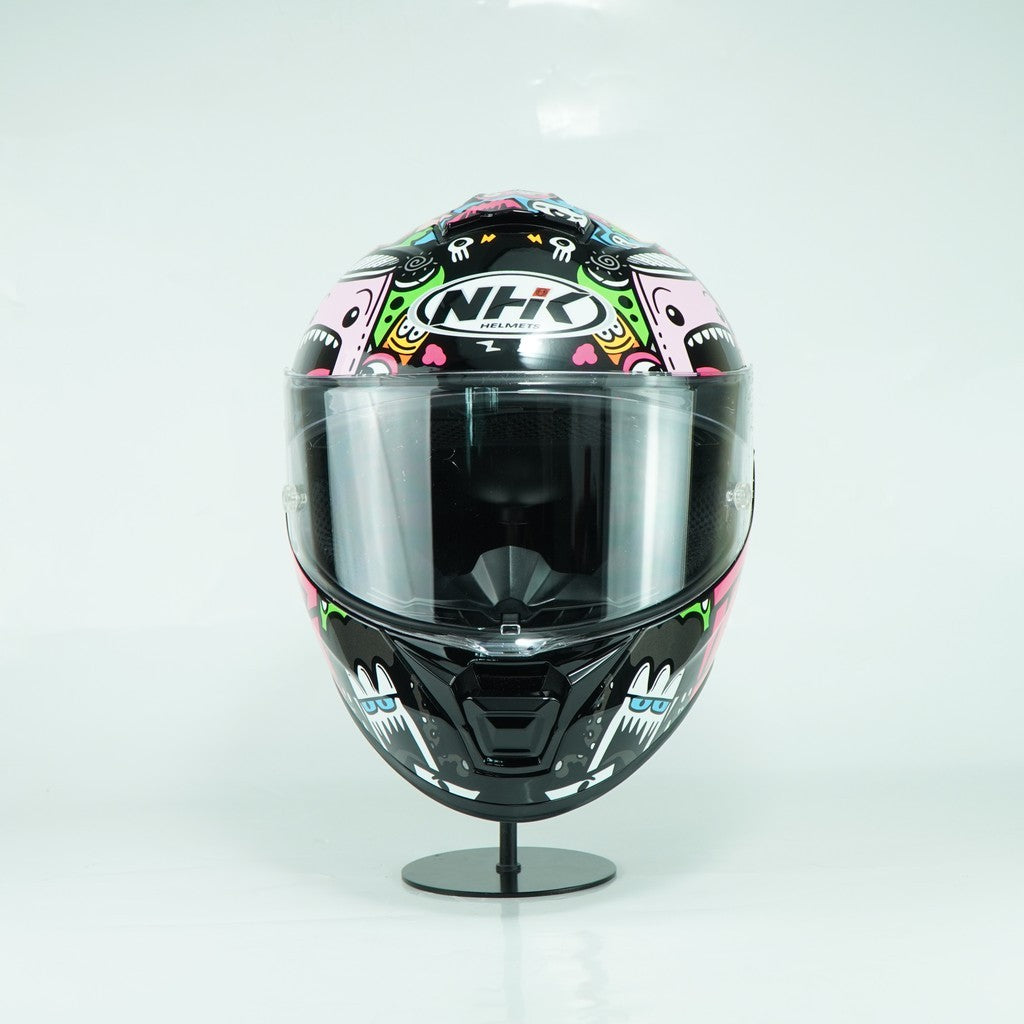 NHK Helmet K5R SV DOODLE  (Black/Blue Glossy)