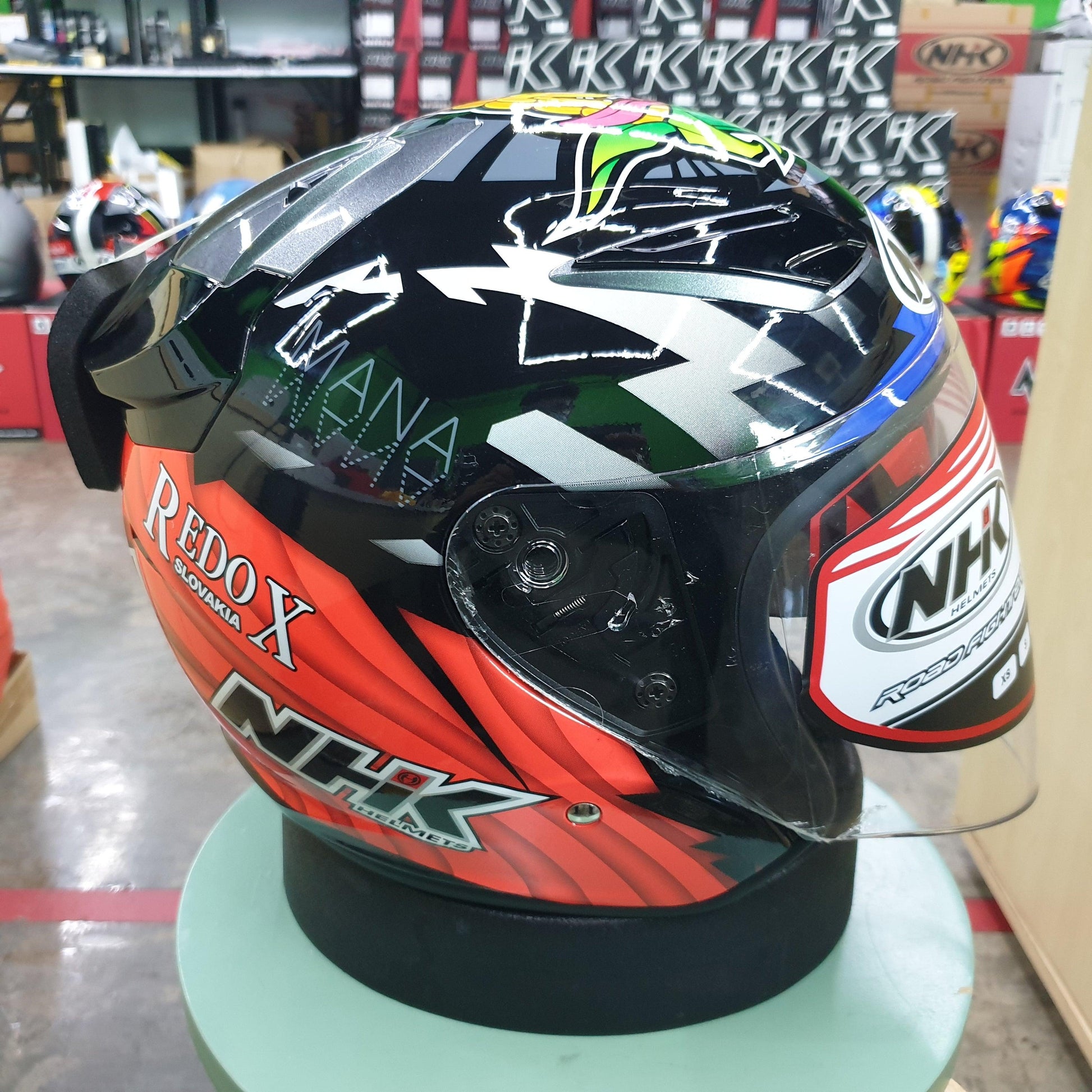 NHK Helmets R1 v2.0 Jakub #2 (Brno) (Black/Orange Glossy) - Durian Bikers