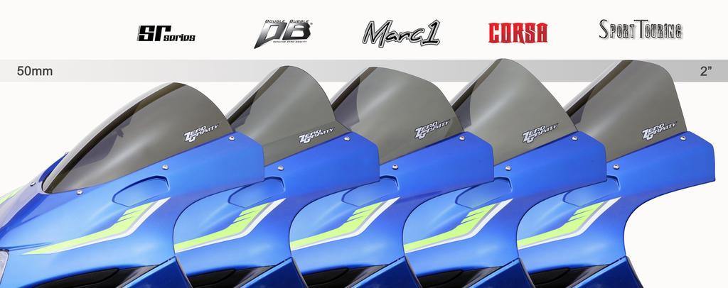 Zero Gravity Sport Touring Windscreen fits for Suzuki GSXR-1000 ('17-'19) (Light Smoke) - Durian Bikers