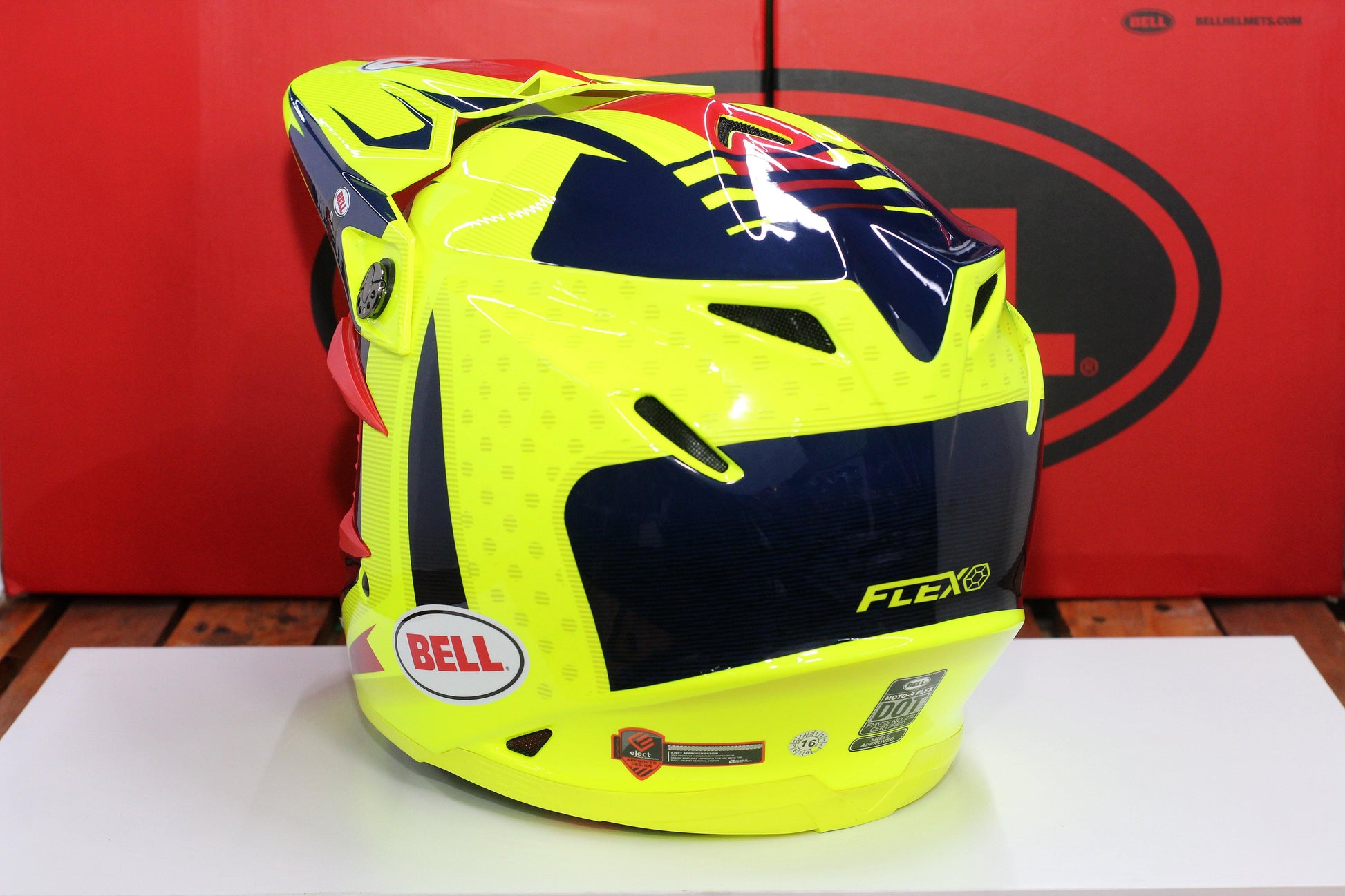Bell Moto-9 Flex (Vice Blue/Yellow) - Durian Bikers