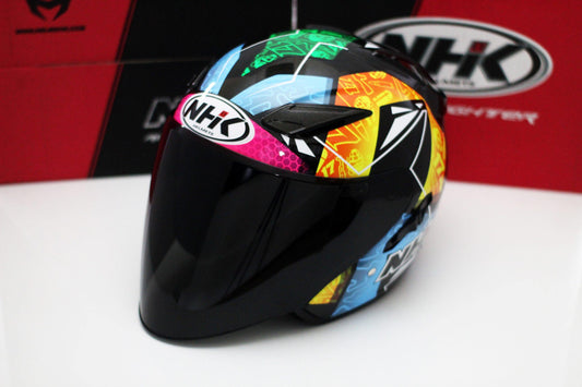 NHK R1 v2.0 Karel Brno (Black Metallic/Yellow Glossy) - Durian Bikers