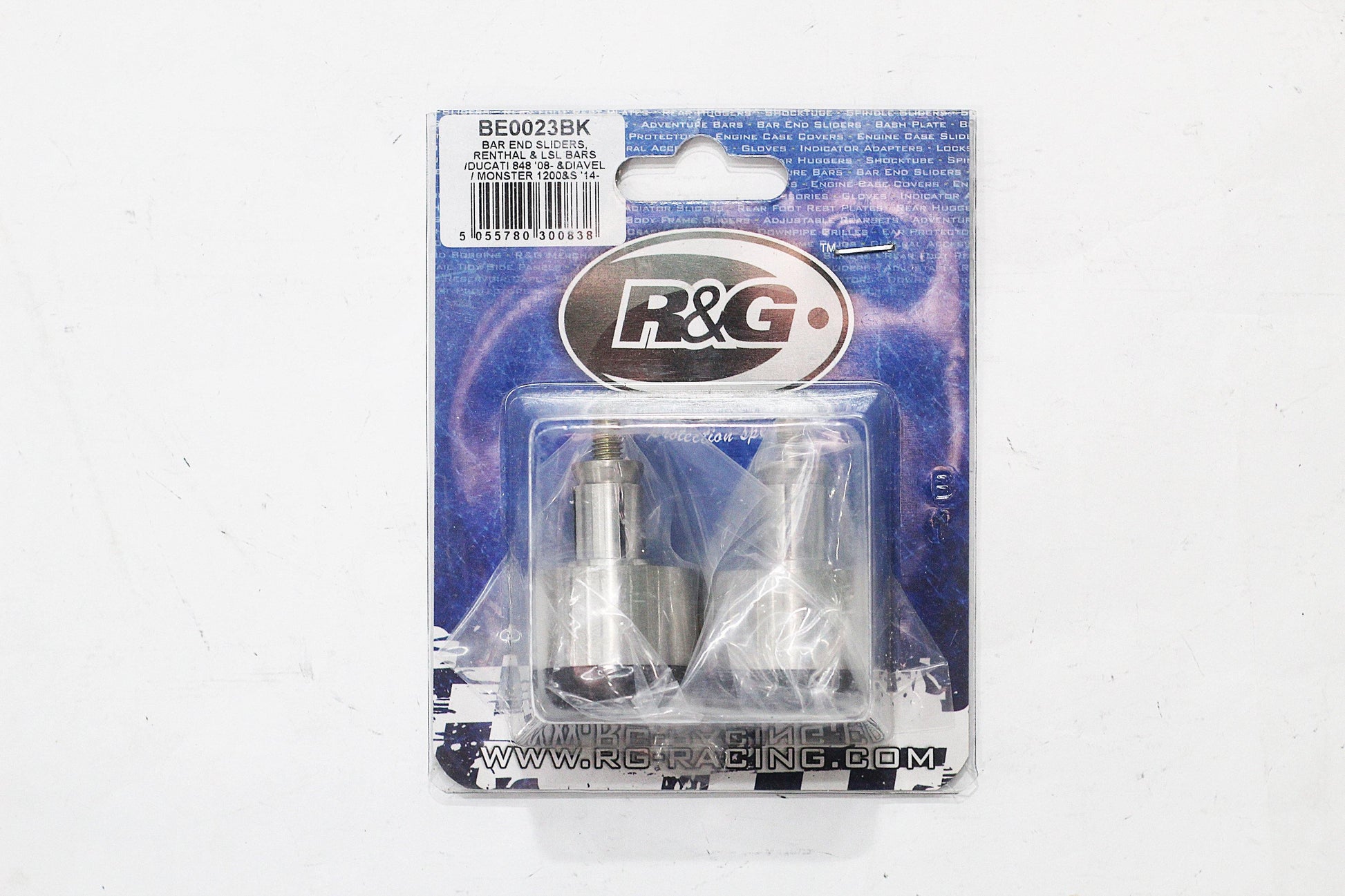 R&G Bar End Sliders fits for Renthal / LSL Bars / Ducati 848 / Diavel /  Monster 1200 S ('14-) & KTM RC125 / 200 ('14-) - Durian Bikers