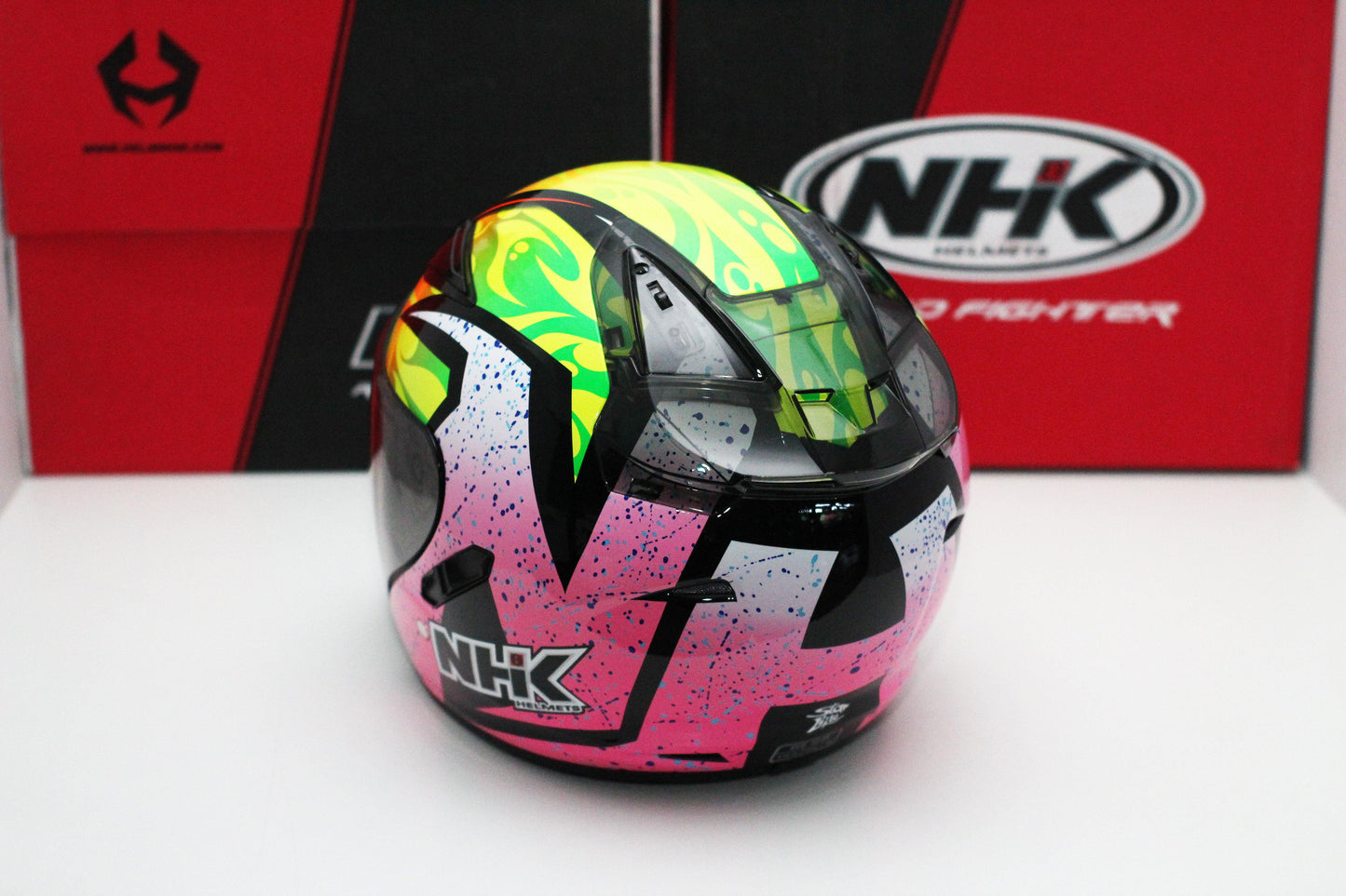 NHK R1 v2.0 Karel Winter (Black/Pink Glossy) - Durian Bikers