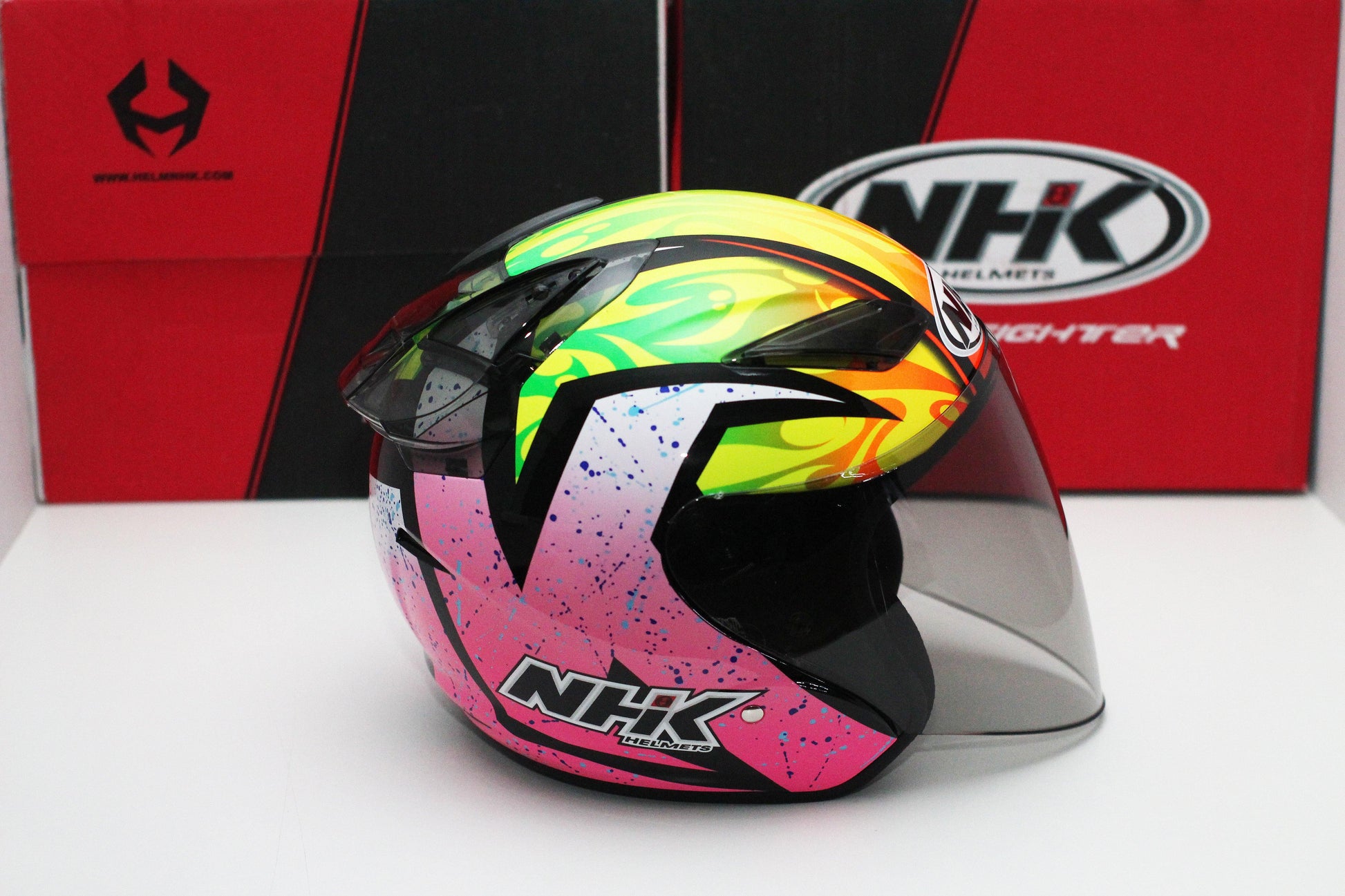 NHK R1 v2.0 Karel Winter (Black/Pink Glossy) - Durian Bikers