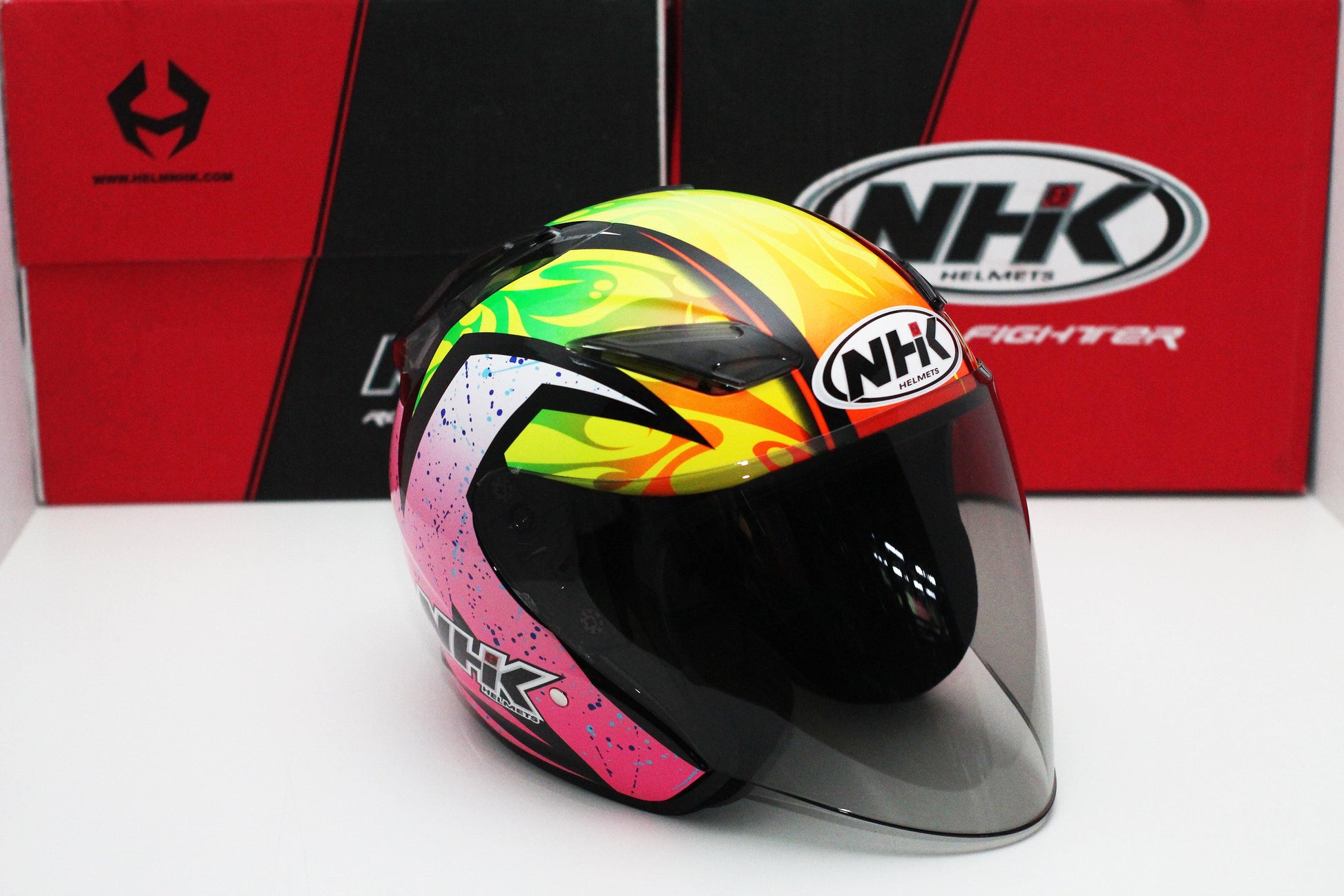 NHK R1 v2.0 Karel Winter (Black/Pink Glossy) - Durian Bikers