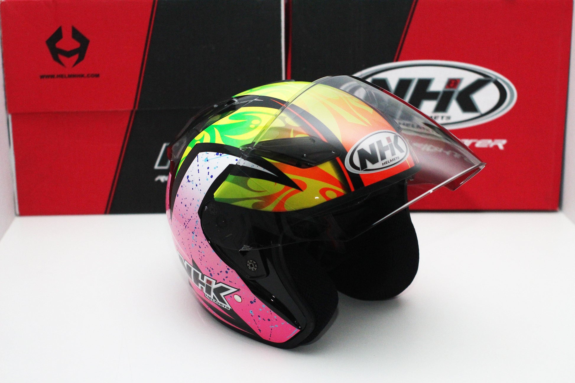 NHK R1 v2.0 Karel Winter (Black/Pink Glossy) - Durian Bikers
