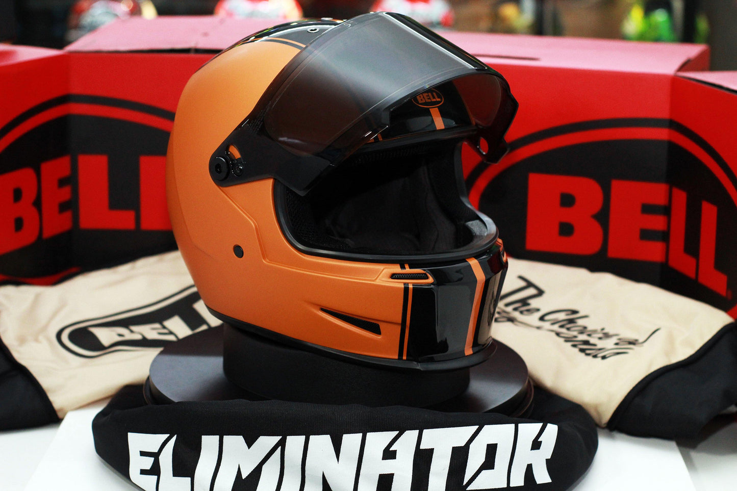 Bell Eliminator (Rally Matte/Gloss Black/Orange) - Durian Bikers