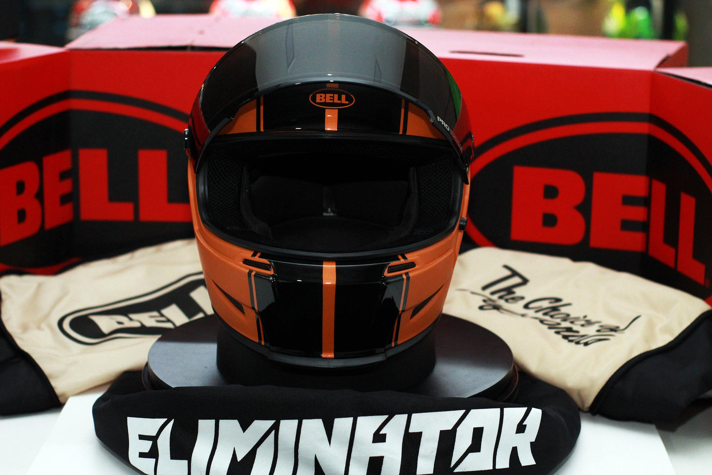 Bell Eliminator (Rally Matte/Gloss Black/Orange) - Durian Bikers