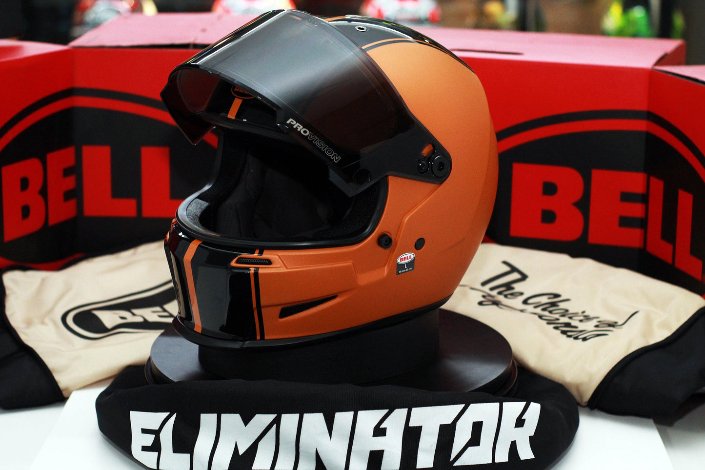 Bell Eliminator (Rally Matte/Gloss Black/Orange) - Durian Bikers