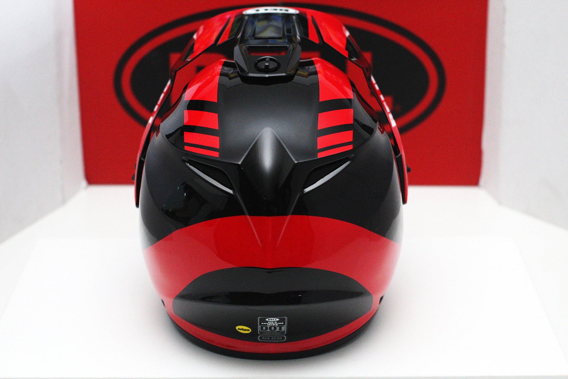 Bell MX-9 Adventure (Dash Gloss Black/Red/White) - Durian Bikers