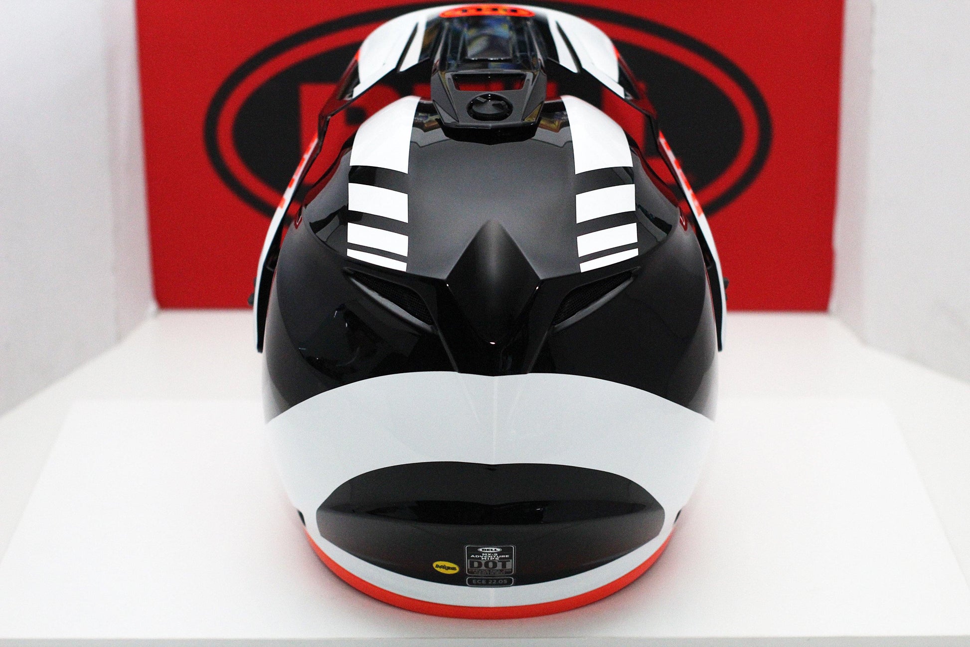 Bell MX-9 Adventure (Dash Gloss Black/White/Orange) - Durian Bikers
