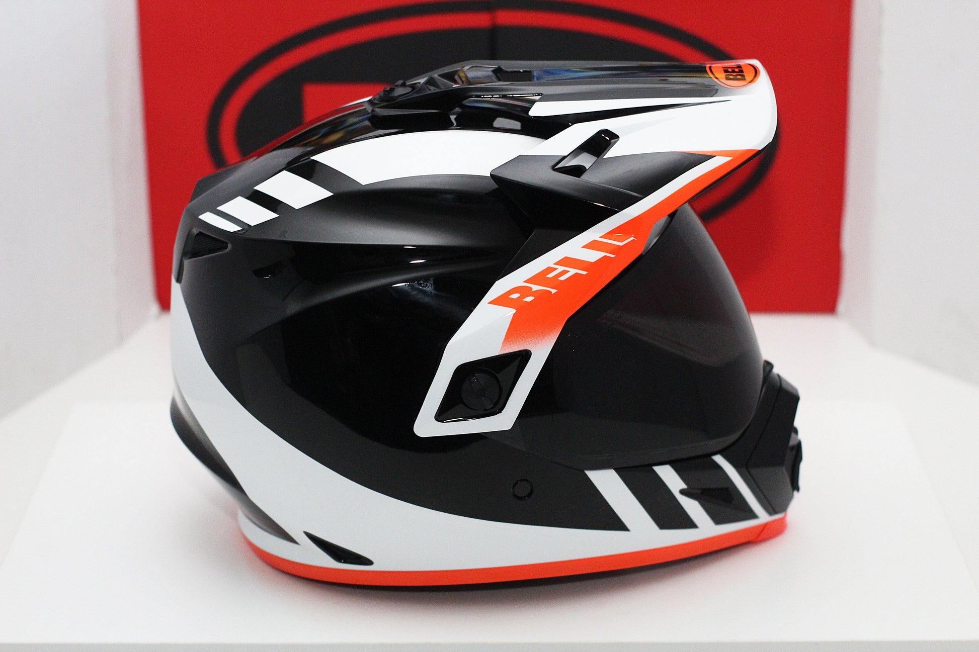 Bell MX-9 Adventure (Dash Gloss Black/White/Orange) - Durian Bikers