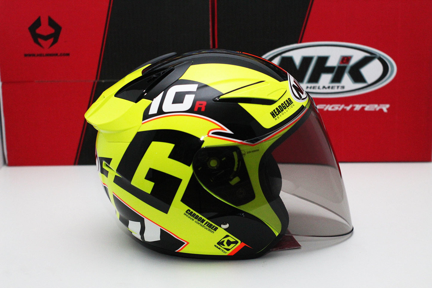 NHK R1 v2.0 G10 (Yellow Flo/Black Glossy) - Durian Bikers