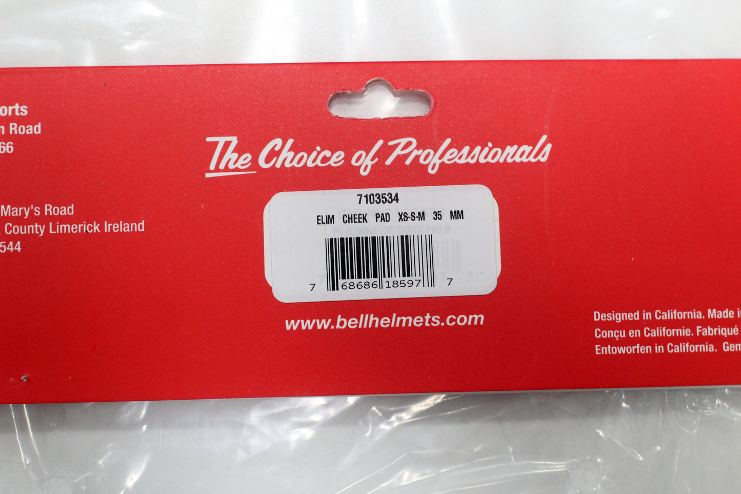 Bell Eliminator Cheekpads (XS/S/M) (35MM) (Black) - Durian Bikers