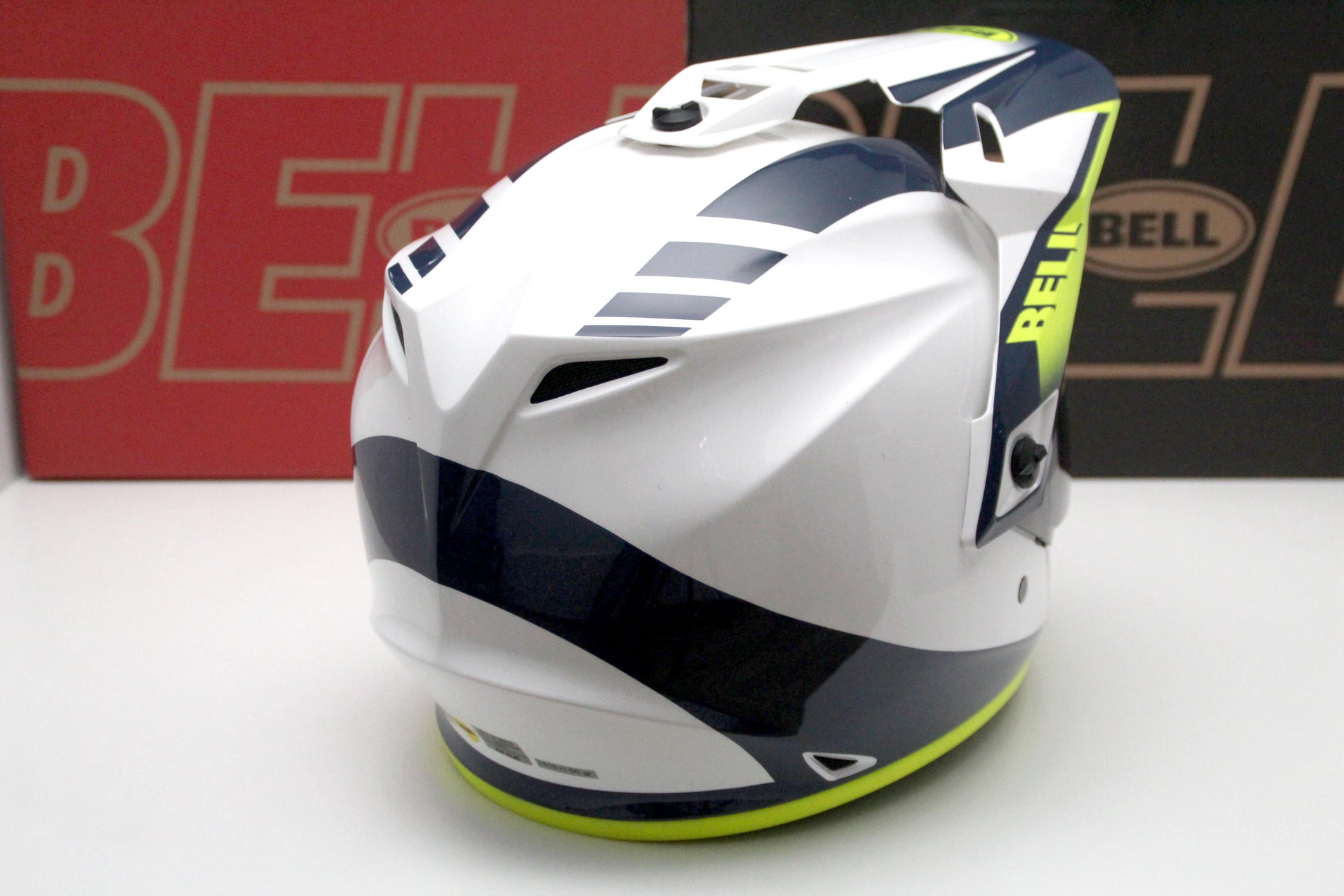 Bell MX-9 Adventure (Dash White/Blue/Hi-Viz) - Durian Bikers
