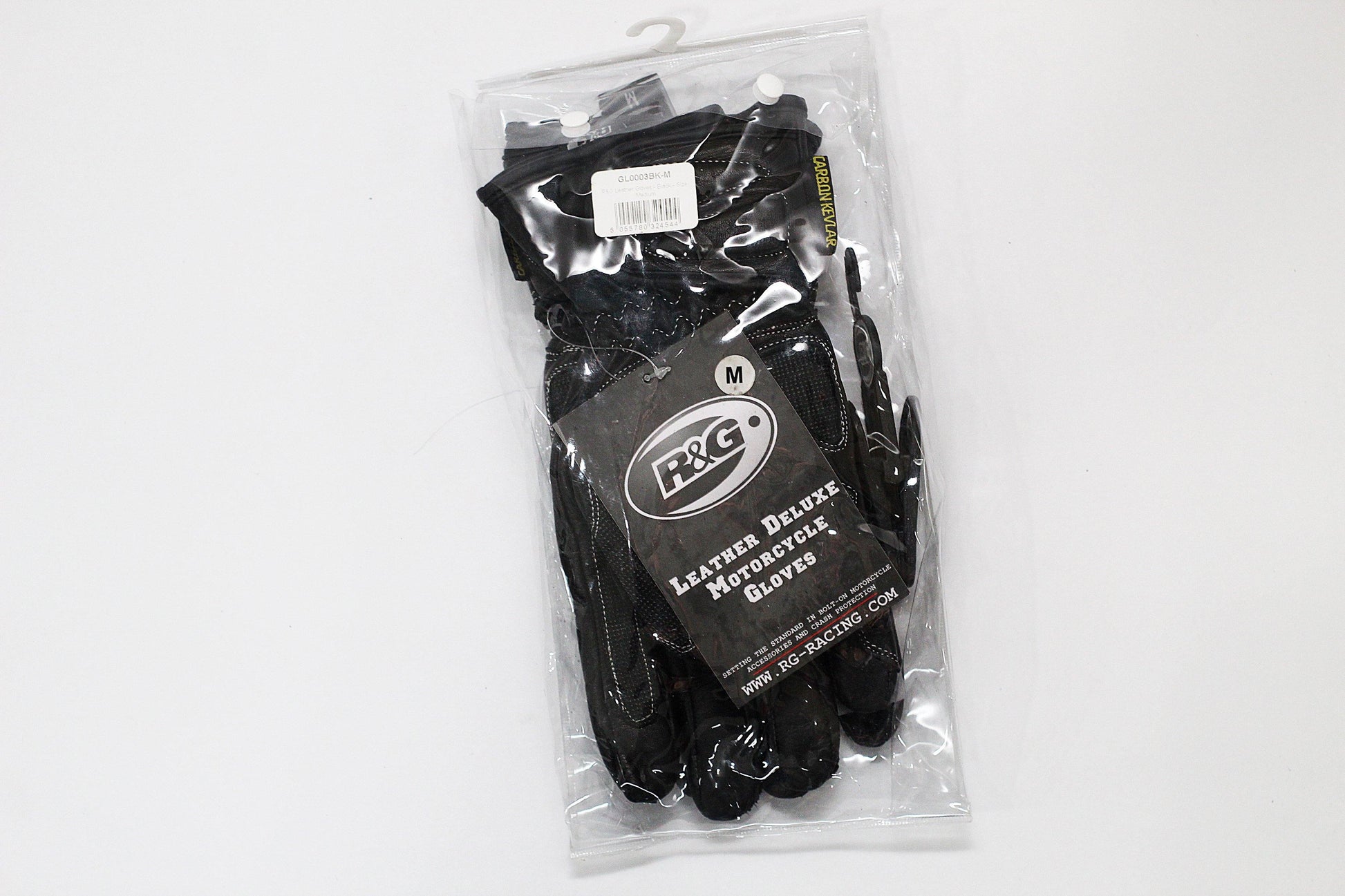 R&G Leather Deluxe Motorcycle Gloves (Black) - Durian Bikers