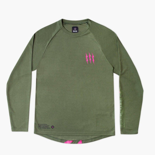 Muc Off Long Sleeve Riders Jersey (Green) - Durian Bikers