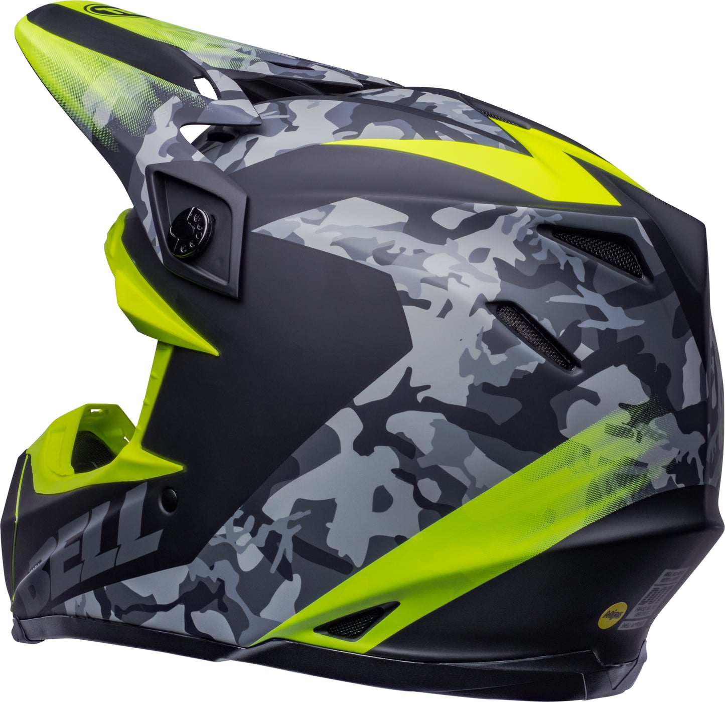 Bell Helmet Moto-9 Mips (Venom Matte Black Camo/Hi-Viz)