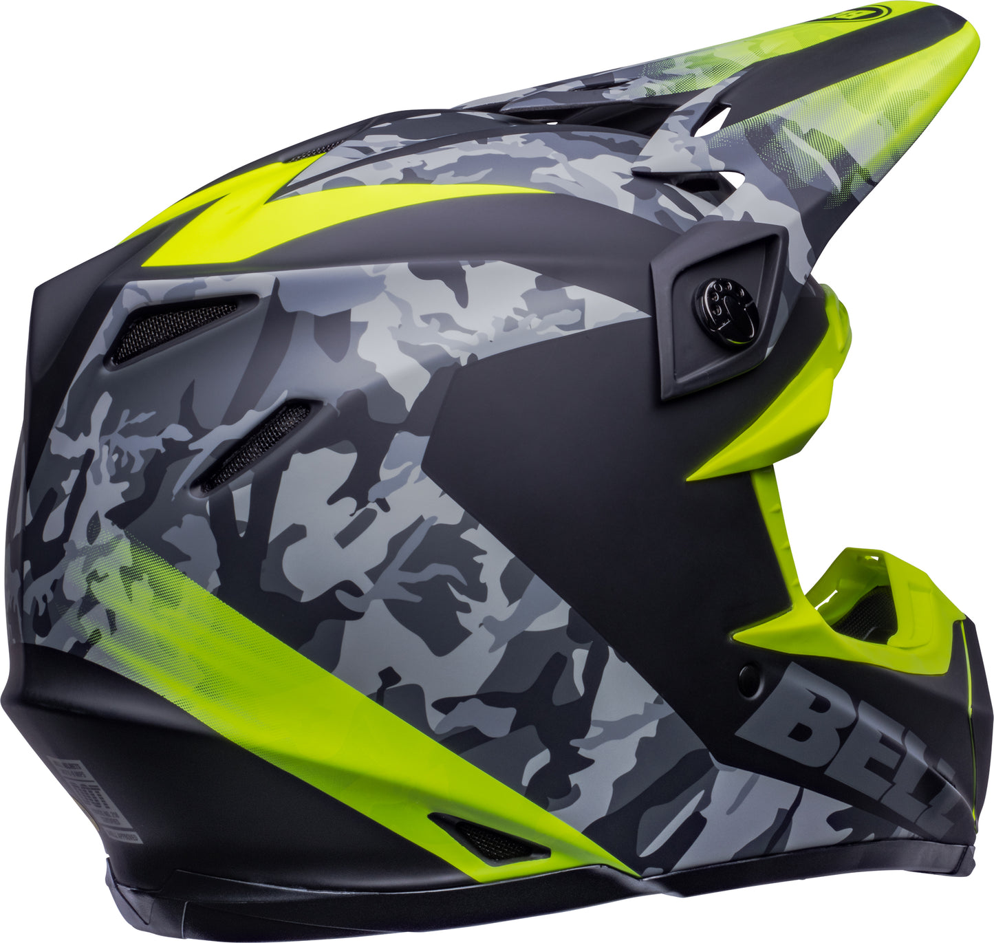 Bell Helmet Moto-9 Mips (Venom Matte Black Camo/Hi-Viz)