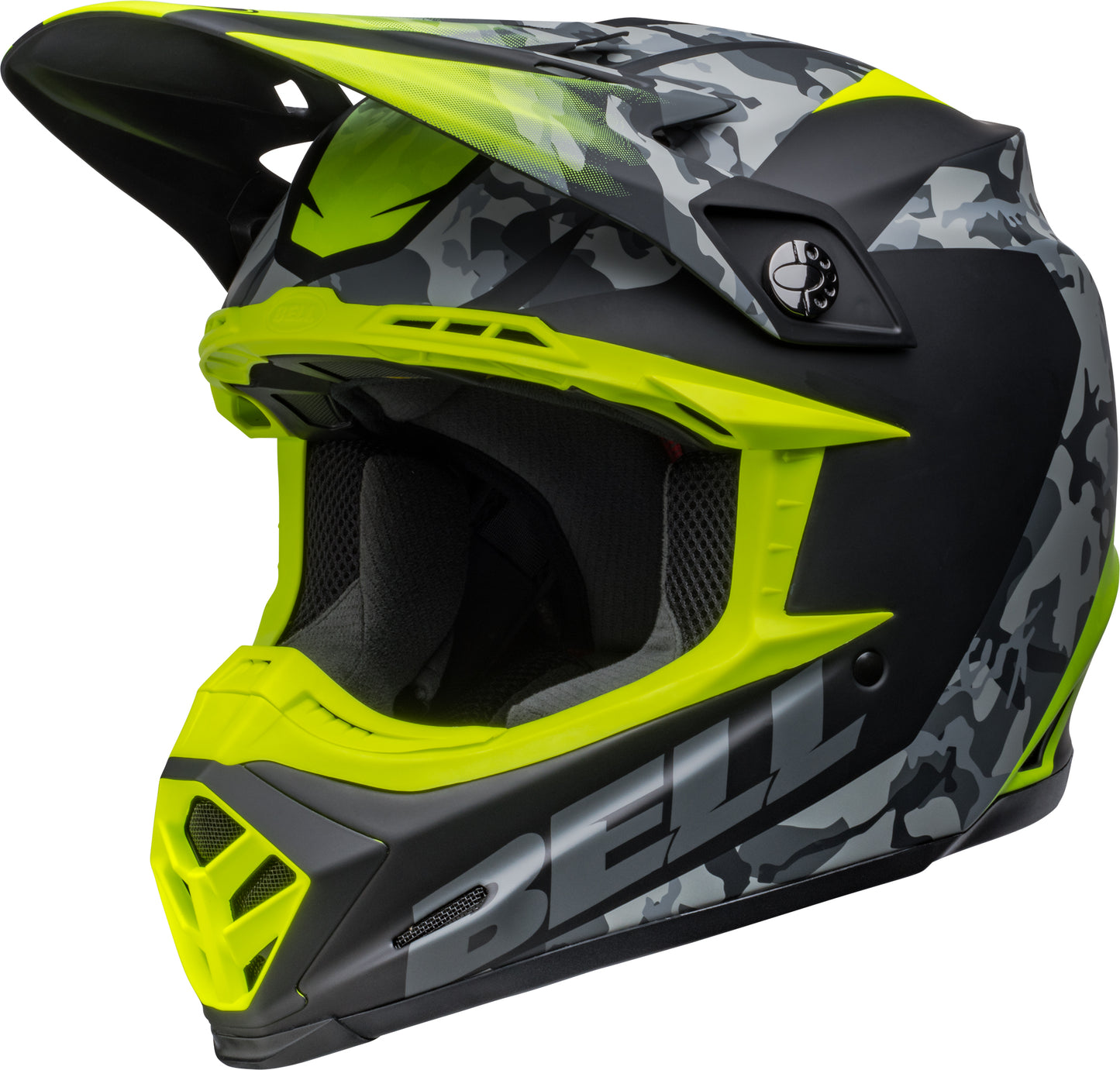 Bell Helmet Moto-9 Mips (Venom Matte Black Camo/Hi-Viz)