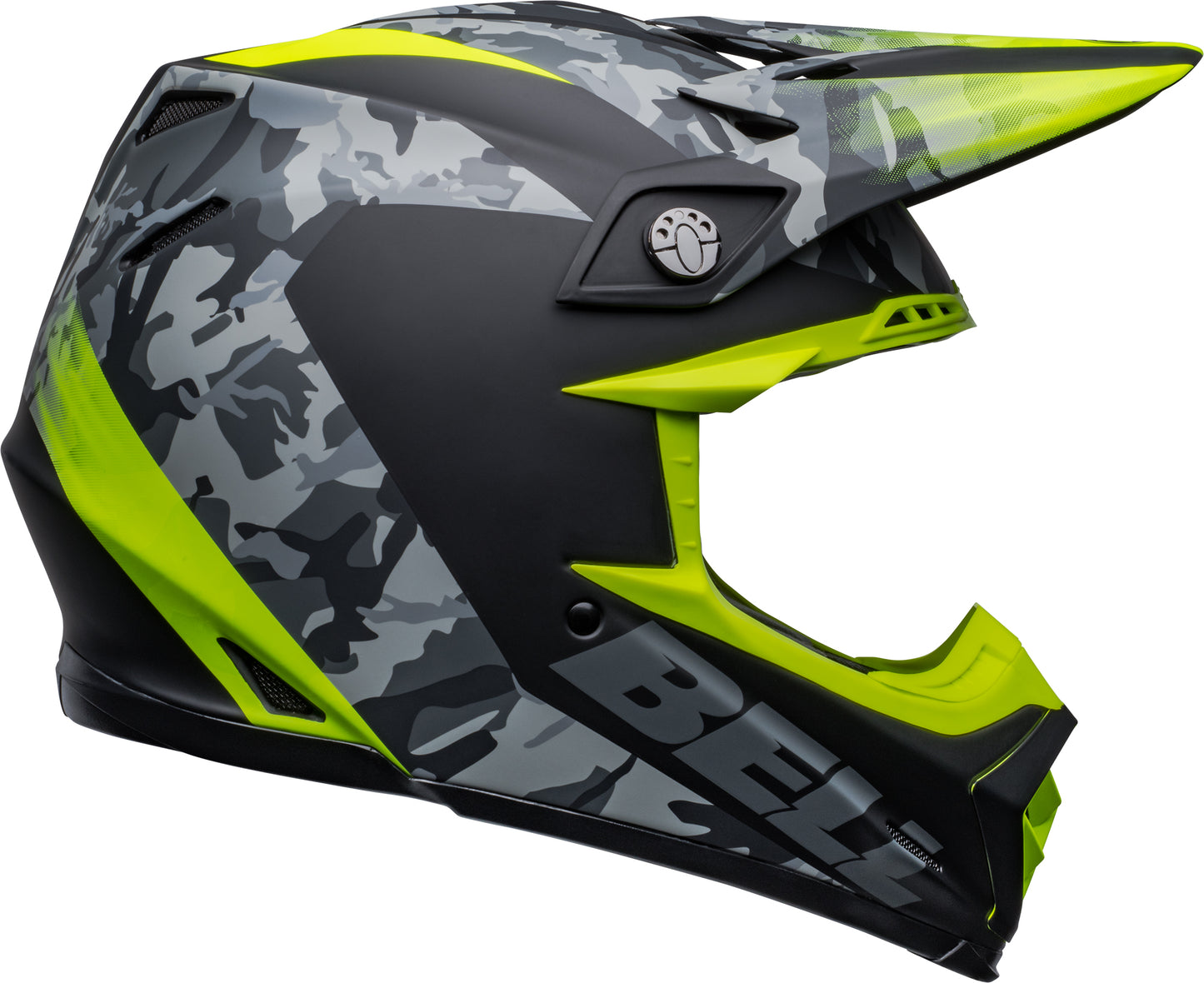 Bell Helmet Moto-9 Mips (Venom Matte Black Camo/Hi-Viz)