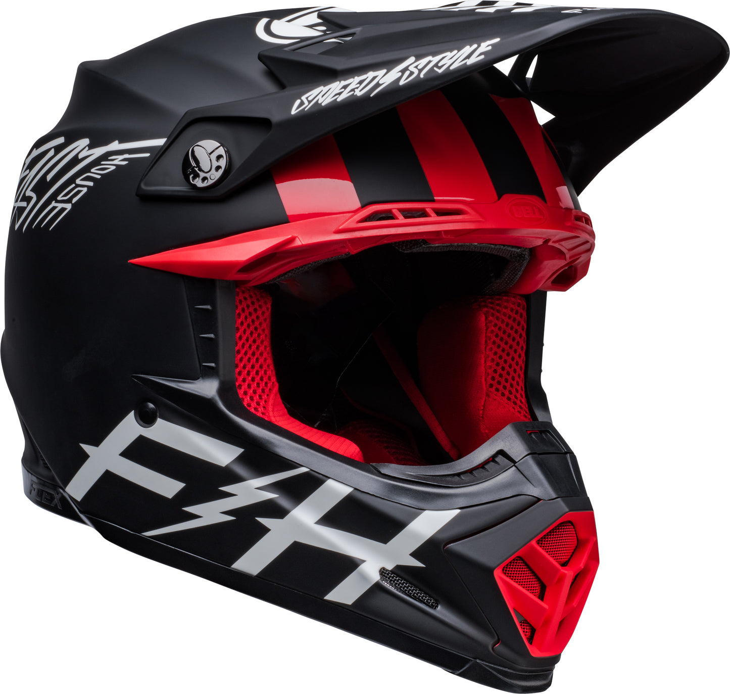 Bell Helmet Moto-9S Flex (FH Tribe Matte Gloss Black/White)