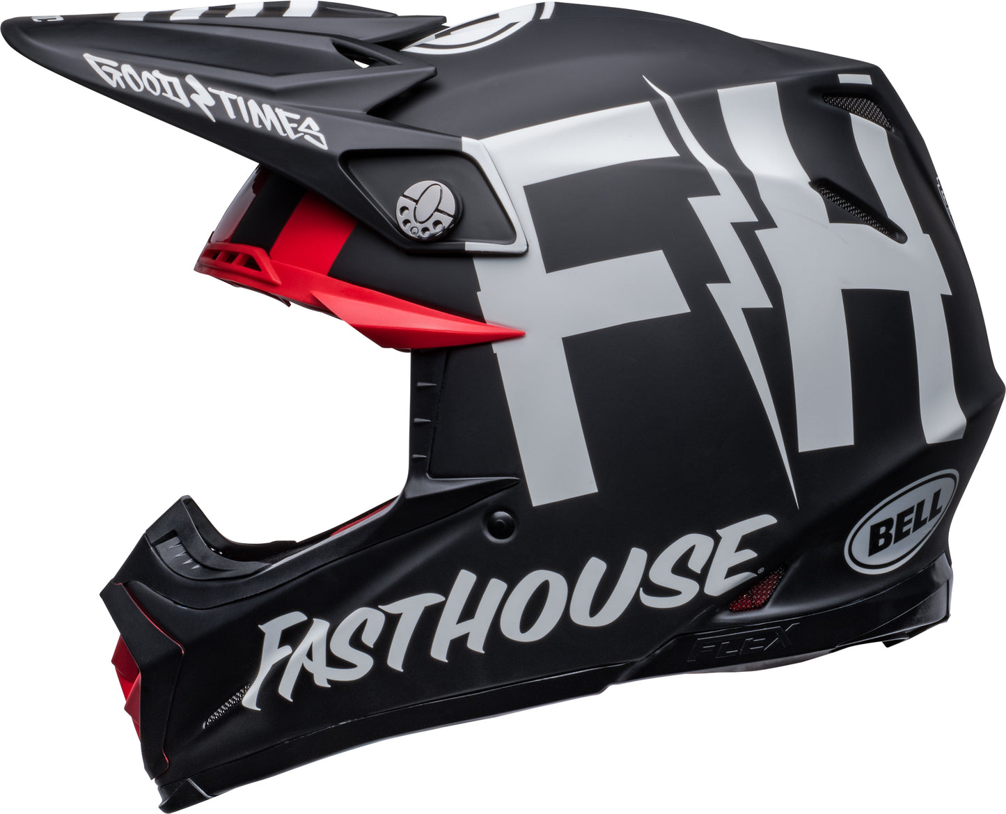 Bell Helmet Moto-9S Flex (FH Tribe Matte Gloss Black/White)