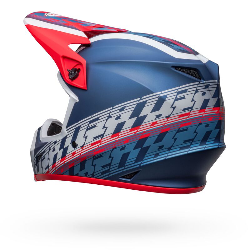 Bell Helmet MX-9 Mips (Offset Matte Metallic Blue/White)