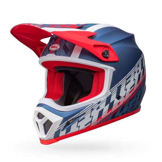 Bell Helmet MX-9 Mips (Offset Matte Metallic Blue/White)