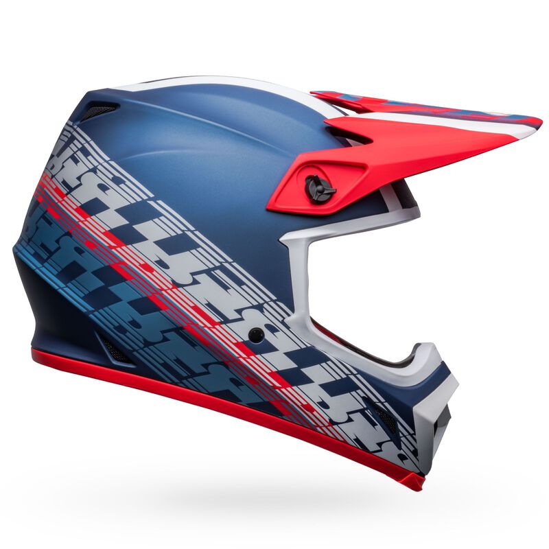 Bell Helmet MX-9 Mips (Offset Matte Metallic Blue/White)