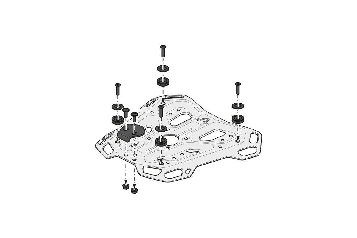 SW Motech Adventure Rack (Black) fits for Kawasaki Versys 650 ('15-) - Durian Bikers
