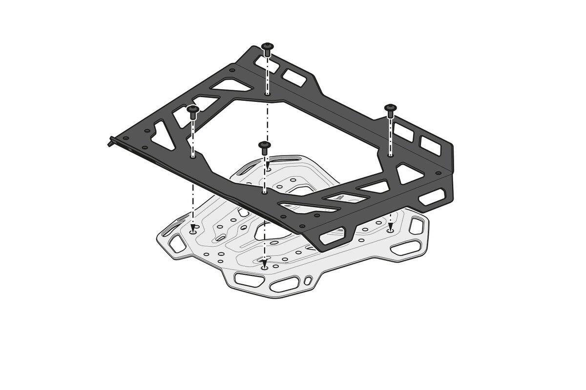 SW Motech Adventure Rack (Black) fits for Honda CRF1000L Africa Twin ('15-) - Durian Bikers