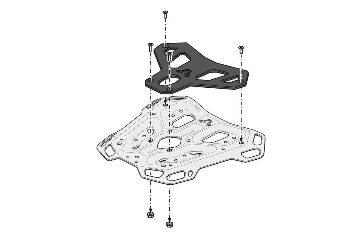 SW Motech Adventure Rack (Black) fits for Honda CRF1000L Africa Twin ('15-) - Durian Bikers