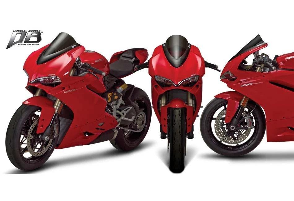 Zero Gravity Double Bubble Windscreen fits for Ducati 1299 Panigale & 959 Panigale (Clear) - Durian Bikers